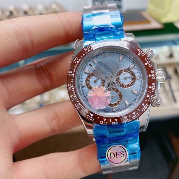 

wenle's same daytona mens full-automatic watch six pin multifunctional refined steel ice randy