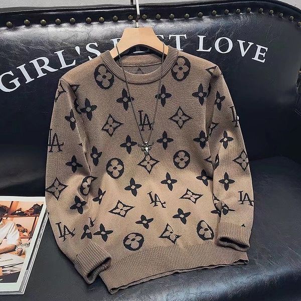 

2023 luxury highs quality men sweatshirt knitted designer sweaters women loose oversized jumpers luxury fashion casual autumn winter warm ho, White;black