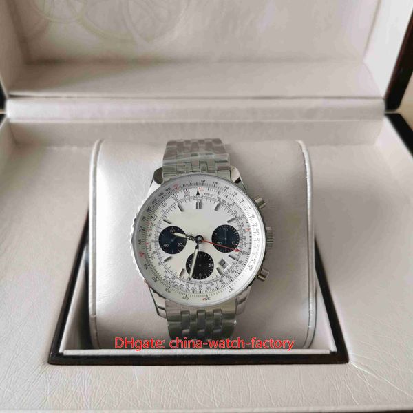 

bls maker mens watch super quality watches 43mm navitimer bb01 b01 chronograph working transparent cal.01 7750 movement mechanical automatic, Slivery;brown