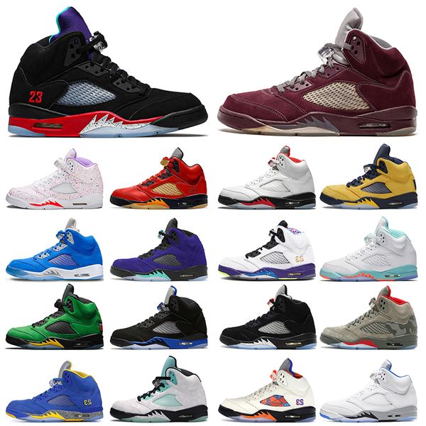 

jumpman 5s 5 basketball shoes mens womens gore-tex noir burgundy bordeaux black metallic oreo fire red men women trainers outdoor sports sne