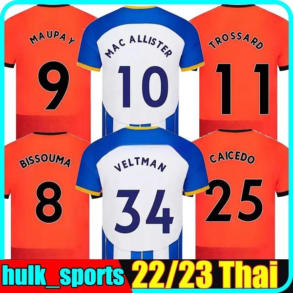 

2022 2023 maupay welbeck soccer jerseys connolly allister trossard march alzate 22/23 lallana webster adingra enciso men kids kit suit footb, Black;yellow