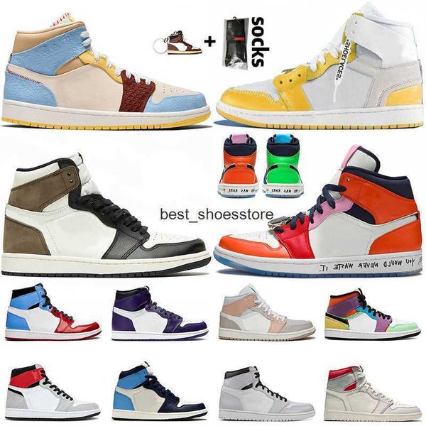 

fashion fearless basketball shoes 1s crimson tint jumpman high dark mocha bio hack light smoke grey women mens trainers sneakers