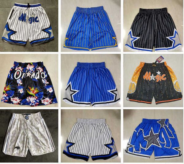 

orlando''magic''men throwback basketball shorts pocket, Black