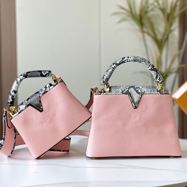 

tote cap beach bag crossbody bag shoulder handbag women purse serpentine handle plain metal letters hasp detachable strap large capacity lad