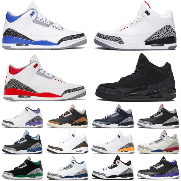 

us13 jumpman 3 basketball shoe shoes 3s black cat cement cool grey neapolitan cardinal red pine green desert elephant muslin racer blue rust