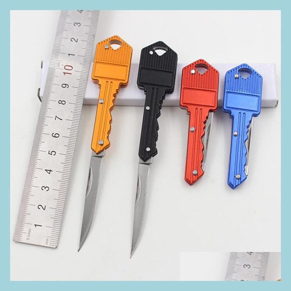 

keychains lanyards new hunting knives safety keychain set wholesale self defense bk alarm keys whistle drop delivery 2022 fashion dhqjh, Silver