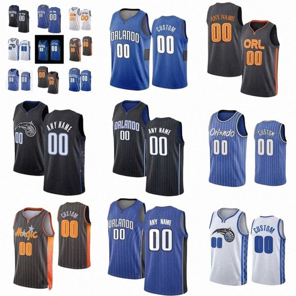 

men women youth orlando''magic''custom 50 cole anthony 4 jalen suggs 5 paolo banchero 1 jonathan isaac 22 franz wagner b, Black
