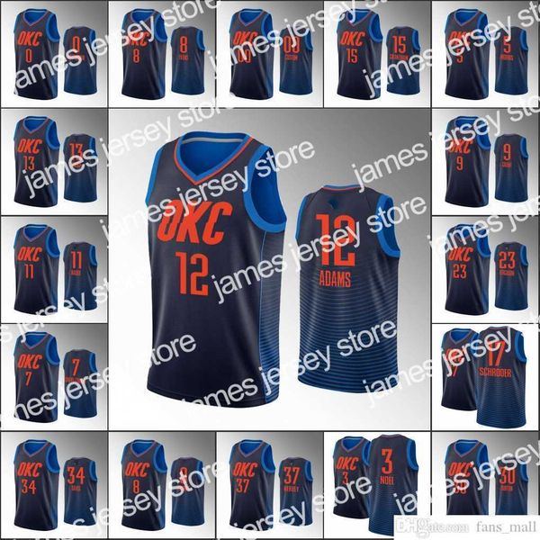 

college basketball wears screen print 75th oklahoma''city''thunder''men basketball jerseys steven adams dennis, Black