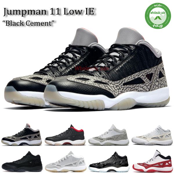 

jumpman 11 low ie 11s basketball shoes black cement bred cobalt light orewood brown referee pe silver zest space jam white gym red mens trai