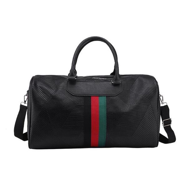 

3 colors duffel bags sport&outdoor packs 55cm women men bags fashion travel bag duffle bag leather luggage handbags large contrast color cap