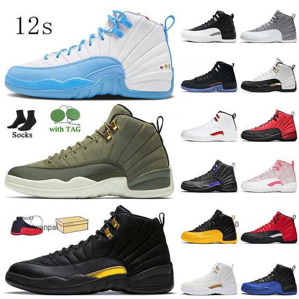 

12s basketball shoes with box jumpman 12 women mens trainers sports shoe black taxi playoffs stealth white red university gold class of