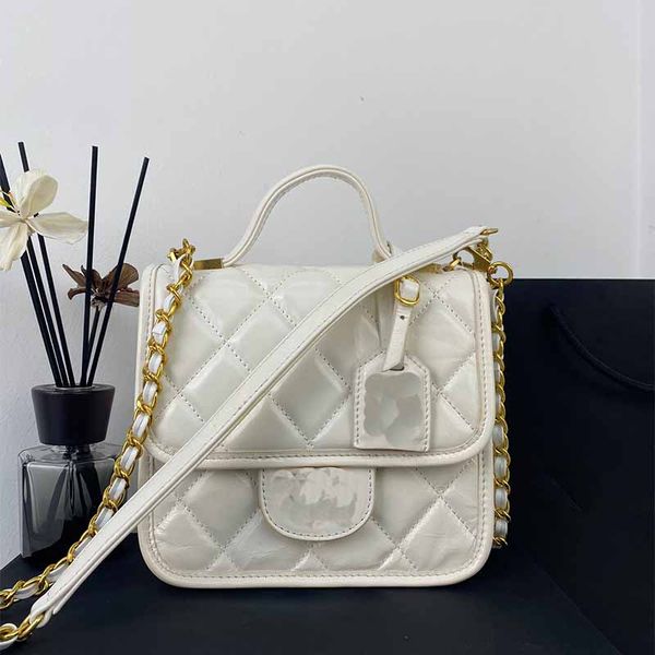 

classic lady designer bags mini luxury tote bag leather woman handbag purse metal hardware fashion chain cross-body shoulder bag retro cover