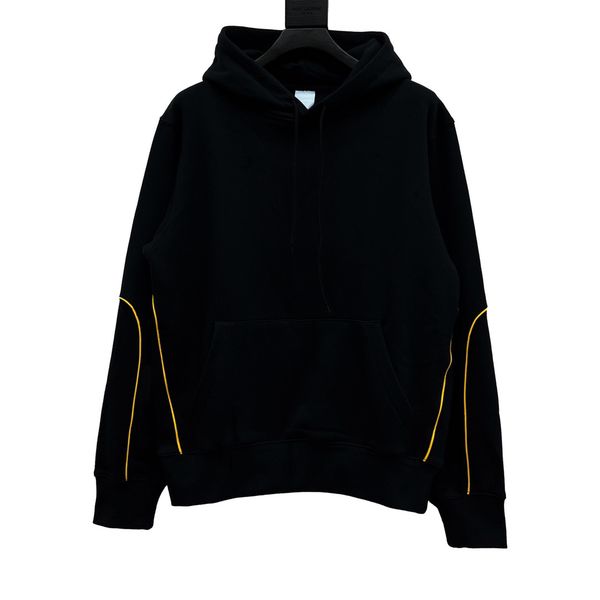 

reflective striped hoodie warm jacket casual outdoor sportswear, Black