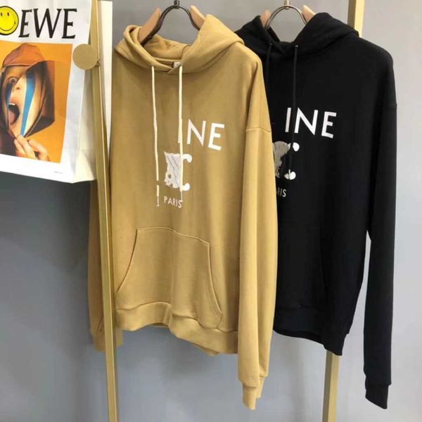 

fleece men's hoodies designer hoodie arc de triomphe french streetllong sleeve pullover ladies thin loose bf lazy style coat tide, Black