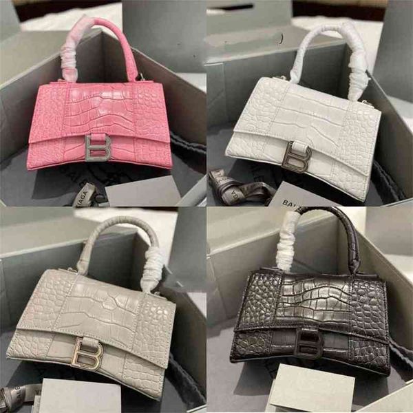 

balencaige handbags designer hourglass bags b-net leather crocodile pattern paris portable one shoulder messenger light luxury
