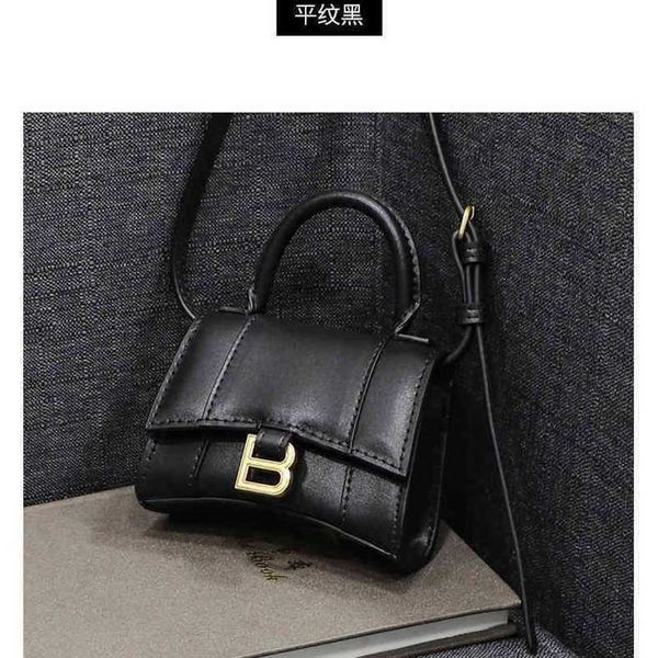 

spring handbags designer 2022 balenciga early women's bag leather fashion b button mini hourglass cowhide portable diagonals