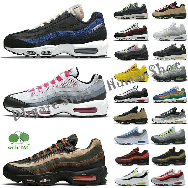 

with box 95 95s running shoes mens trainers triple black white worldwide neon aqua university blue tt denham volt bred women chaussures outd