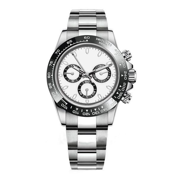 

men automatic watch 40mm 116500 sapphire glass stainless steel rubber strap luminous waterproof calendar fashion 239l, Slivery;brown