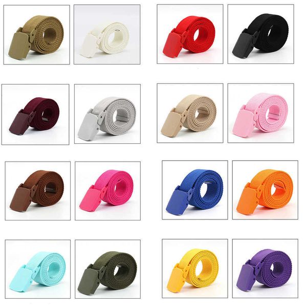 

wholesale 20 pcs colorful nylon tactical belt kids kawaii cute fashion clothing accessories canvas youth girdle gothic children boys girls, Black
