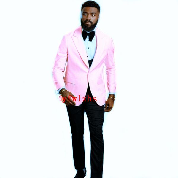 

wedding tuxedos one button men suits groomsmen peak lapel groom tuxedos wedding/prom man blazer jacket pants vest tie w1156, Black;gray