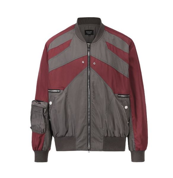 

high street jackets coats plus size for men patchwork hip hop men's zip coat casual outwear, Black;brown