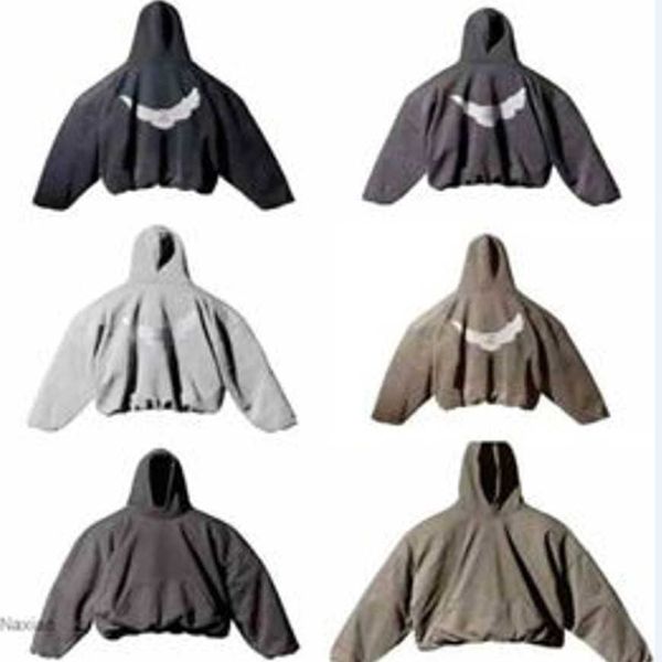 

designer kanyes classic wests luxury hoodie three party joint name peace dove printed mens and womens yzys pullover sweater hooded 6 color n, Black