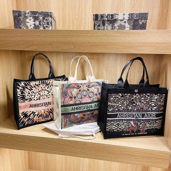 

elegant multicolor vintage classic totes travel hand baglarge capacity bag 2022 fashion shopping atmosphere oxford cloth class portable tote
