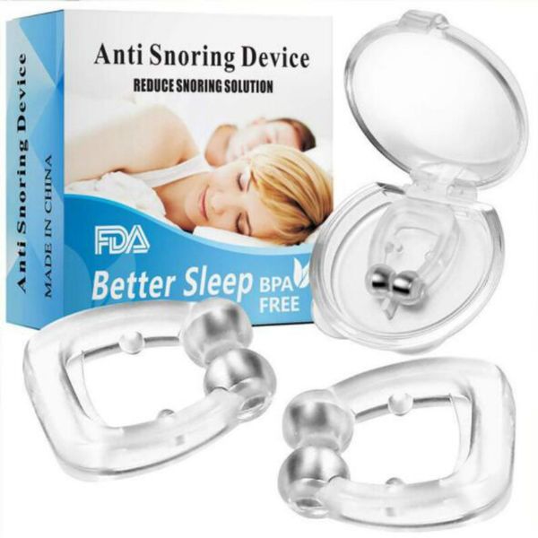 

costumes anti ronquidos magnetic nose clip anti snore ssnoring silent sleep aid device nose vents guard night anti snoring device c, Black