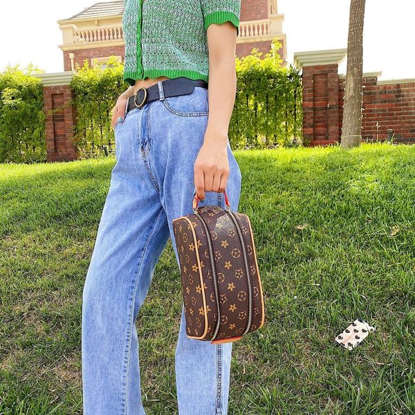 

double zipper men travelling toilet bag designer women wash large capacity cosmetic bags toiletry pouch makeup bags