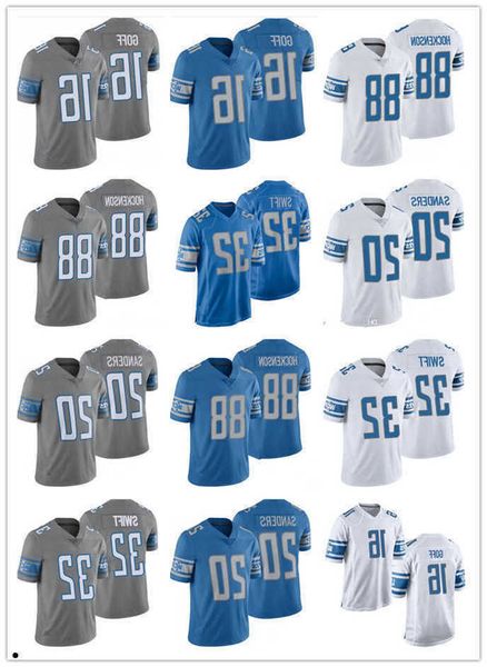 

football jerseys 97 aidan hutchinson men''detroit''lions''20 barry sanders, Black;red
