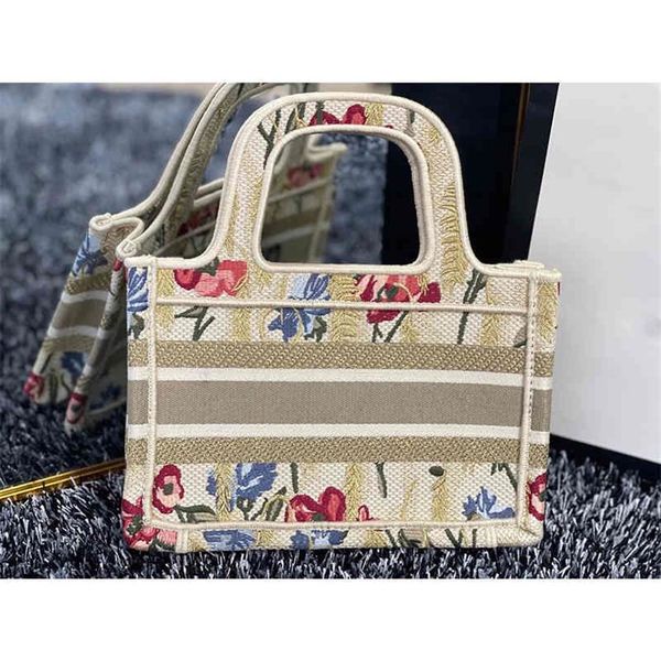 

d-home booktote embroidered hibiscus handbag women's star same letter294w