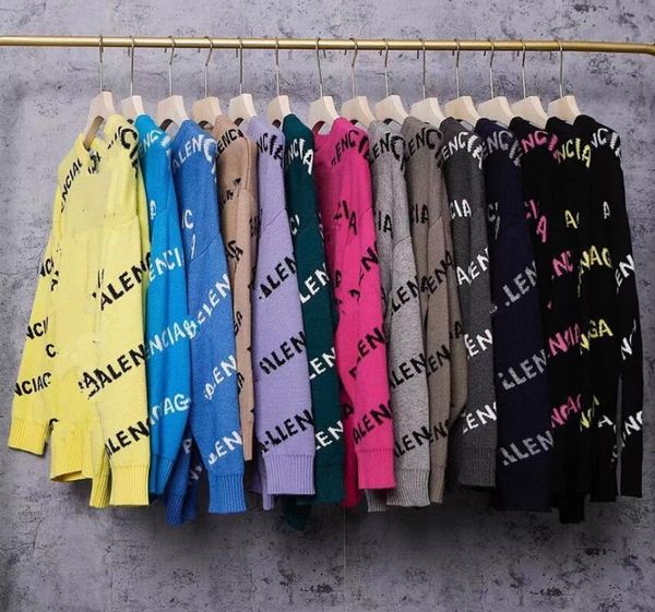 

fashion mens womens designer premium sweaters full body letter print pullover men hoodie long sleeve active sweatshirt knitted sweater, White;black