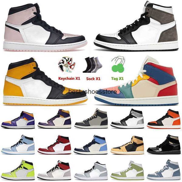 

men designer jorden basketball shoes 1 1s jumpman se multi-color lost found rebellionaire dark mocha hyper royal jordens sneakers