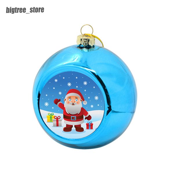 

8cm sublimation christmas ball ornaments shatterproof xmas tree diy ornaments blanks colorful hanging for party decoration crafts 6 colors b
