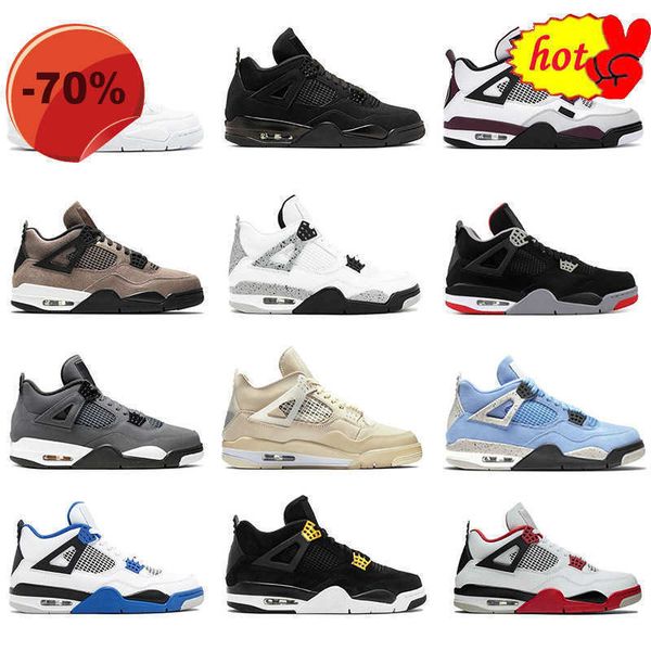 

university blue 4 4s mens basketball shoes white oreo cool grey metallic purple black cat bred shimmer cactus jack infrared men women