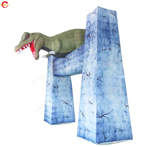 

outdoor activities 6m 8m wide giant inflatable dinosaur entry gate arch for halloween decoration