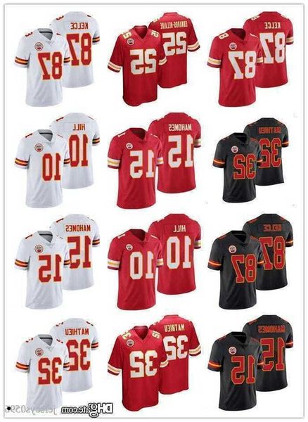 

football jerseys kansas''city''chiefs''15 patrick mahomes 87 travis kelce red, Black;red