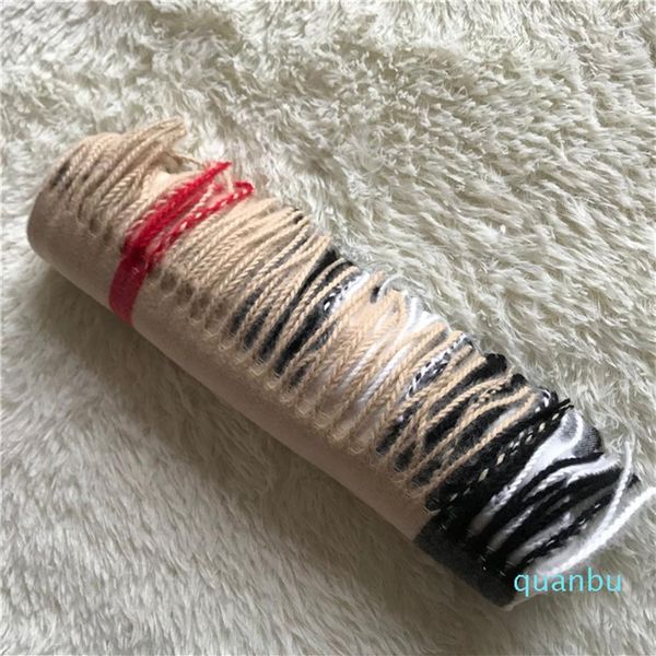 

2021 winter cashmere scarf high-end soft thick cashmere scarf fashion men's and women's scarf 200 70cm247k, Blue;gray
