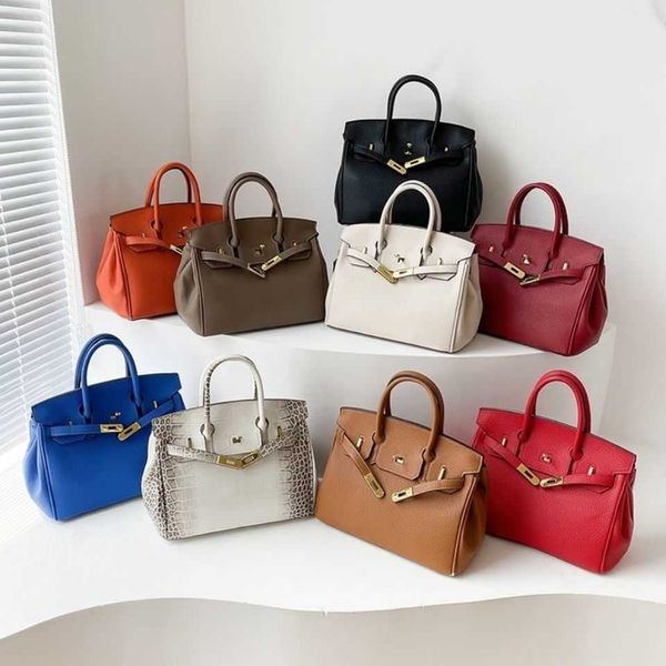 

fashion handbags herme birkins bag 2022 new crocodile pattern premium high capacity buckle belly one shoulder crossbody hand straddle