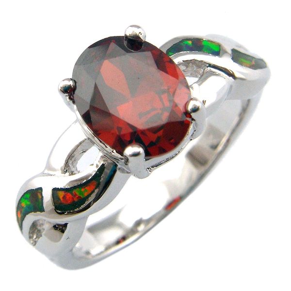 

fashion fire opal ring red garnet stone ring new designs mexican, Golden;silver