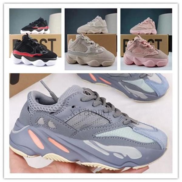 

yeezzy shoe sneakers with original box new shoes blush desert rat infant 500 700 runners kids running shoes utility black baby boy girl todd