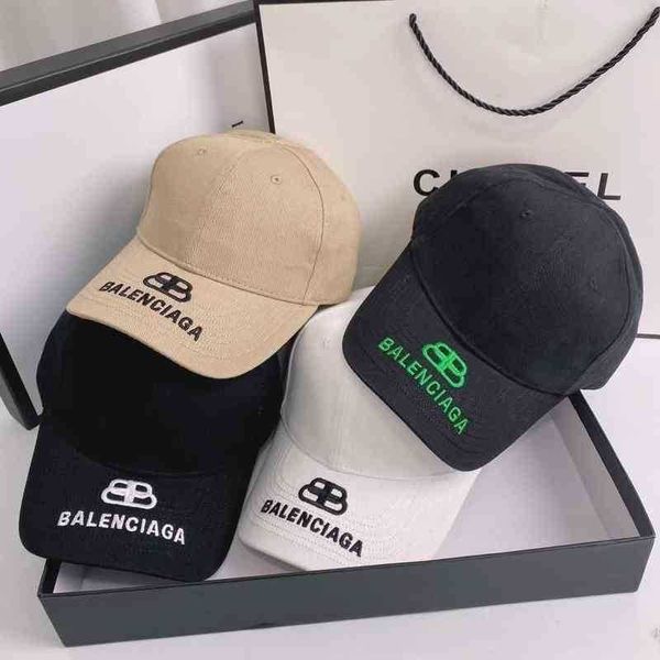 

designer b cap hat original balenciga caps version of paris b baseball hat new men's and women's embroidered letters net red, Blue;gray