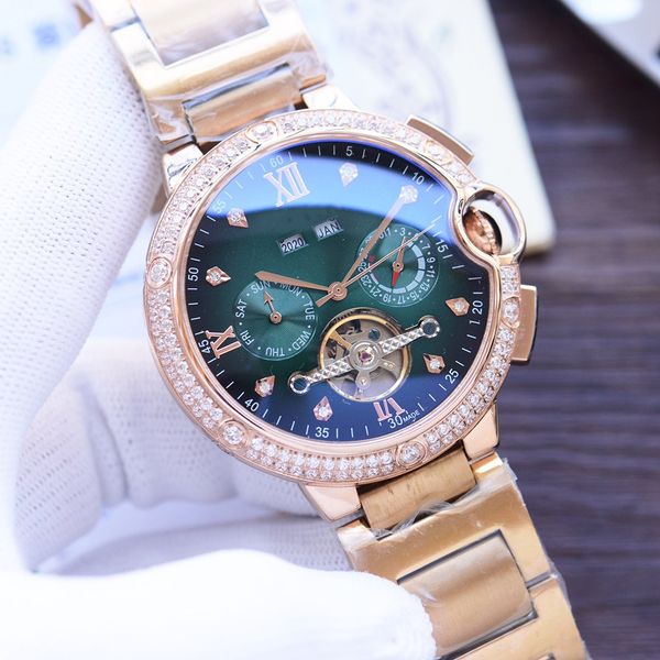 

mens watch mens watch ballon automatic watchs designer diameter 46mm sapphire glass counter quality official replica with warranty service w, Slivery;golden