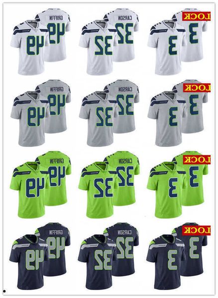 

football jerseys seattle''seahawks''jersey 3 drew lock 16 tyler lockett, Black;red