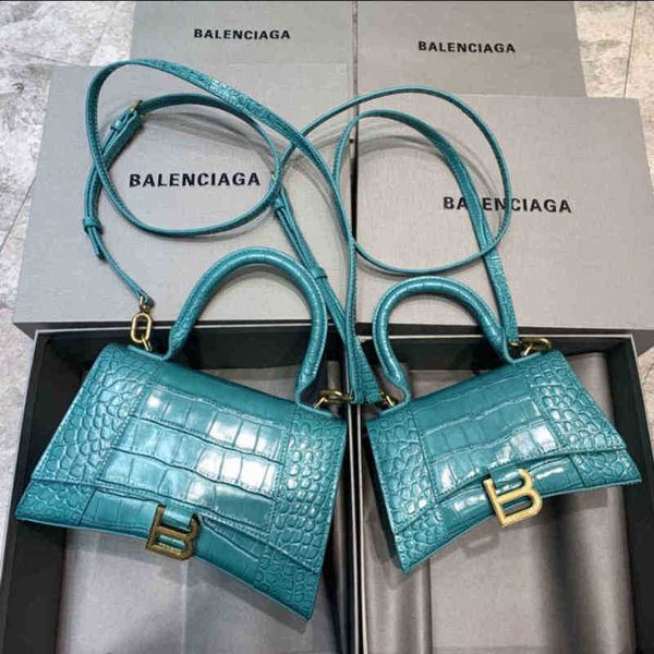 

women's handbags balenciga designer luxurys purse paris family 2022 hourglass bag crocodile pattern handbag niche net red messenger