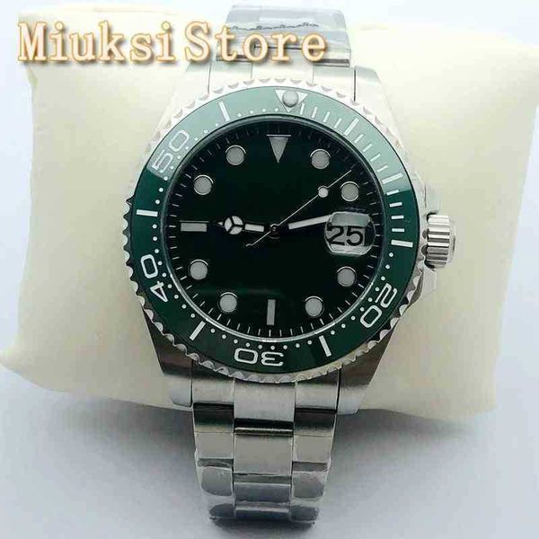 

watch r olex bliger 43mm luxury classic mechanical sapphire glass ceramic green blue dial nh35 movement men's automatic iur7