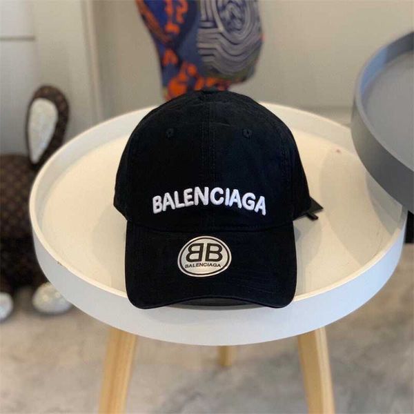 

designer b cap hat original balenciga caps baseball women's paris washed vintage duck tongue men's versatile foreign style, Blue;gray