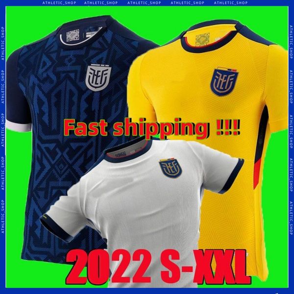 

2022 ecuador world cup fans tees soccer jerseys pervis estupinan home away third 22/23 j. cifuentes gonzalo plata michael estrada football s, Black;yellow