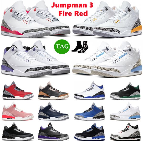 

jumpman 3 basketball shoes men women 3s black cement cool grey laser orange pink brown kumquat racer blue desert elphant men trainer sport s