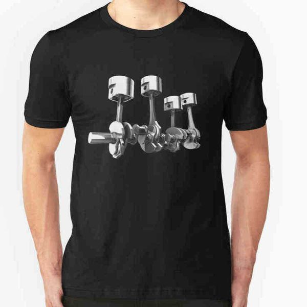 

car piston t-shirt engine mechanic birthday gift parts, White;black